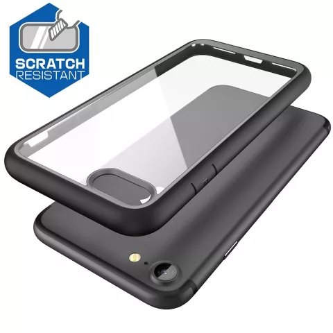 Robuste Schutzh&uuml;lle transparent schwarz iPhone 7 8 SE 2020 SE 2022 H&uuml;lle