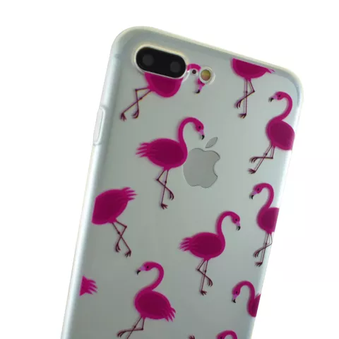Transparente rosa Flamingo-H&uuml;lle f&uuml;r iPhone 7 Plus 8 Plus H&uuml;lle