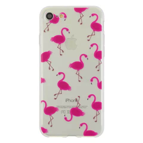 Transparente rosa Flamingo TPU H&uuml;lle iPhone 7 8 SE 2020 SE 2022 H&uuml;lle