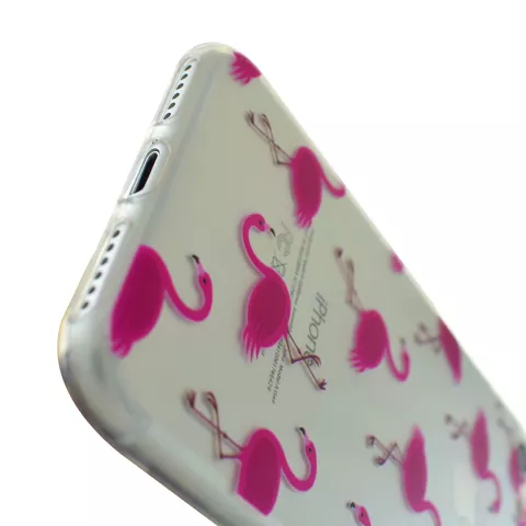 Transparente rosa Flamingo TPU H&uuml;lle iPhone 7 8 SE 2020 SE 2022 H&uuml;lle