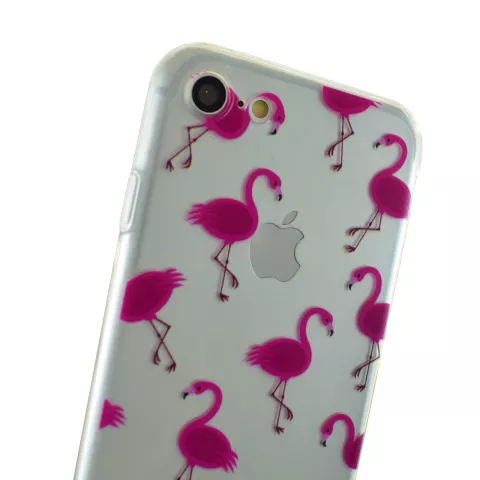 Transparente rosa Flamingo TPU H&uuml;lle iPhone 7 8 SE 2020 SE 2022 H&uuml;lle