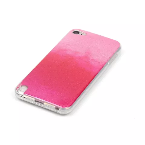 Ombre Pink Glitter Case f&uuml;r iPod Touch 5 6 7 TPU Case