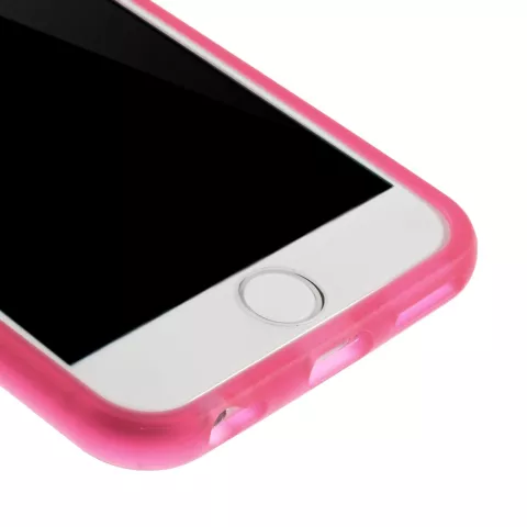 Rosa transparente Stossstangenh&uuml;lle f&uuml;r iPhone 6 6s Schutzh&uuml;lle