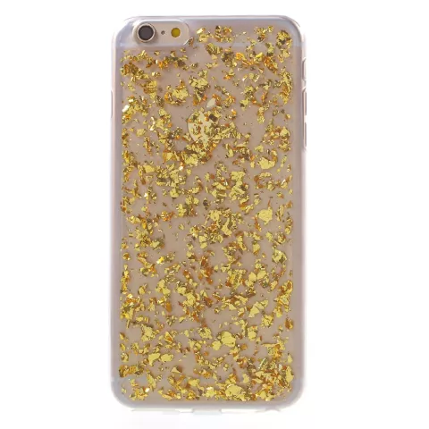 Transparente TPU H&uuml;lle Snippertje Blattgold iPhone 6 Plus 6s Plus Gold H&uuml;lle