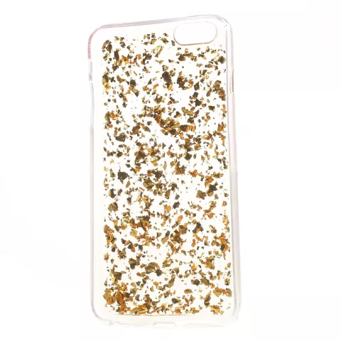 Transparente TPU H&uuml;lle Snippertje Blattgold iPhone 6 Plus 6s Plus Gold H&uuml;lle