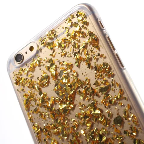 Transparente TPU H&uuml;lle Snippertje Blattgold iPhone 6 Plus 6s Plus Gold H&uuml;lle