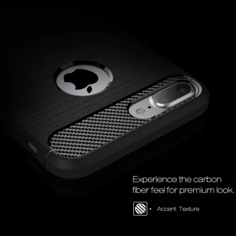 Black Carbon Armor iPhone 7 Plus 8 Plus TPU-H&uuml;lle