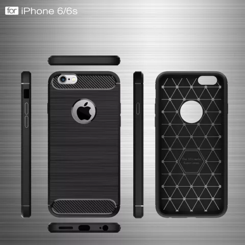 Black Carbon Armor iPhone 6 Plus 6s Plus TPU-H&uuml;lle
