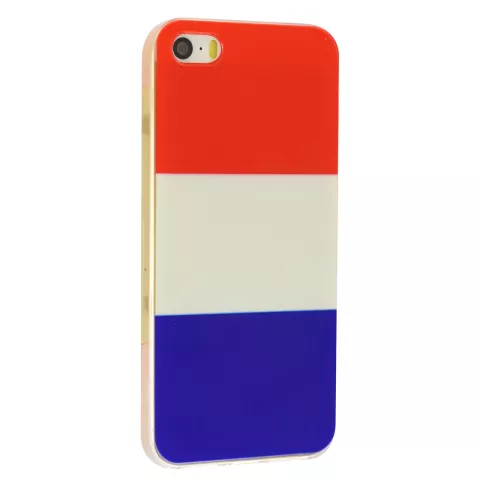 Niederl&auml;ndische Flagge rot weiss blau TPU iPhone 5 5s SE 2016 H&uuml;lle Fall