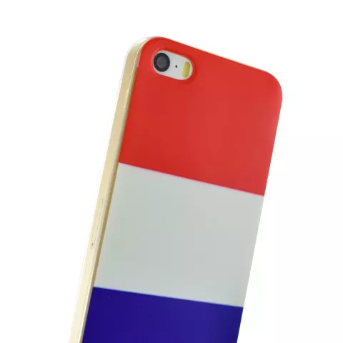 Niederl&auml;ndische Flagge rot weiss blau TPU iPhone 5 5s SE 2016 H&uuml;lle Fall