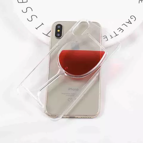 Transparente Hartschalen-Weinh&uuml;lle f&uuml;r iPhone X XS Cover
