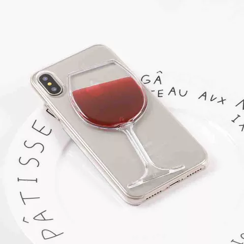 Transparente Hartschalen-Weinh&uuml;lle f&uuml;r iPhone X XS Cover