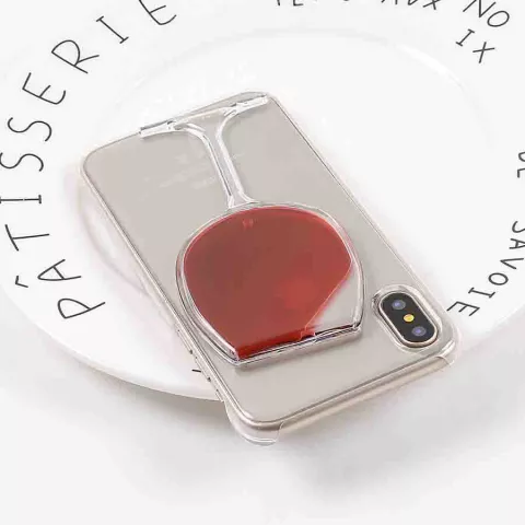 Transparente Hartschalen-Weinh&uuml;lle f&uuml;r iPhone X XS Cover