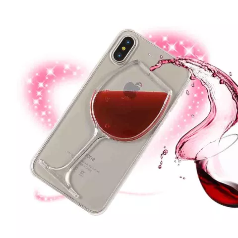 Transparente Hartschalen-Weinh&uuml;lle f&uuml;r iPhone X XS Cover