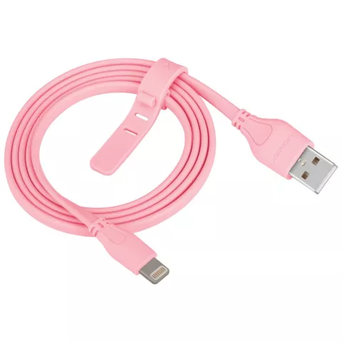 MOMAX MFi Lightning USB-Kabel 1 Meter - Rosa Ladekabel