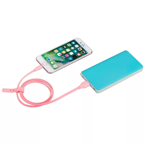 MOMAX MFi Lightning USB-Kabel 1 Meter - Rosa Ladekabel