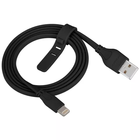 MOMAX MFi Lightning USB-Kabel 1 Meter - Schwarzes Ladekabel