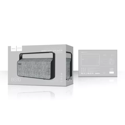 Hoco BS10 Bluetooth Speaker Fabric Grau - Drahtloser Lautsprecher grau