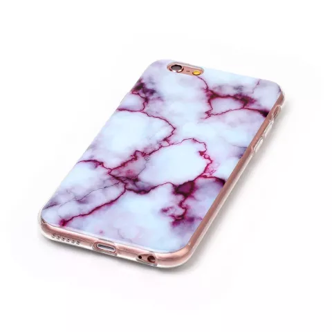 Marmor lila weiss grau Fall iPhone 6 6s Fall
