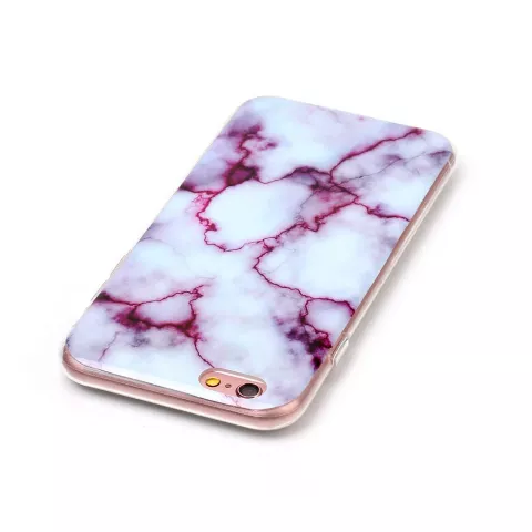 Marmor lila weiss grau Fall iPhone 6 6s Fall