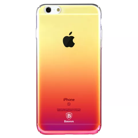 Baseus Glaze Transparent Gradient H&uuml;lle f&uuml;r iPhone 6 6s H&uuml;lle - Yellow Pink Transparent