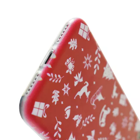 Weihnachtsh&uuml;lle rot iPhone 7 8 SE 2020 SE 2022 TPU Weihnachtsh&uuml;lle Rot Weihnachtsh&uuml;lle