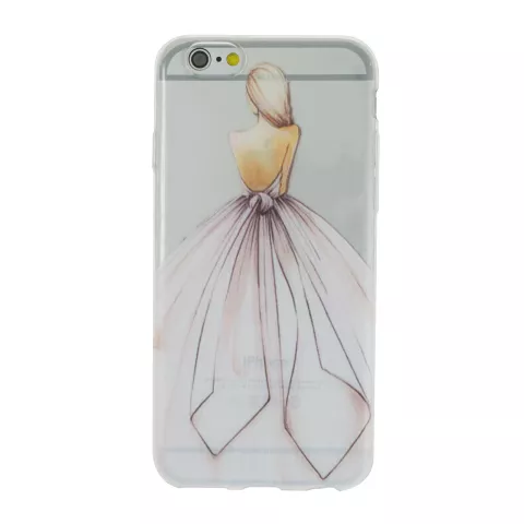 T&auml;nzerin Kleid iPhone 6 und 6s H&uuml;lle Fall - Weiss Pink Pastell M&auml;dchen