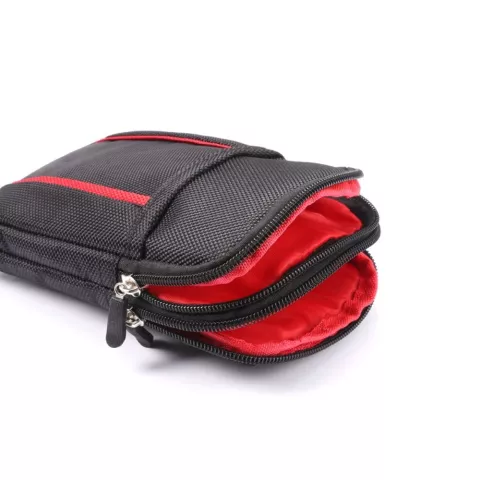 Handytasche universell stossfest - Schwarz Rot