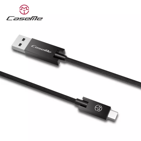 Caseme USB-zu-USB-C-Kabel 1,2 m - Ladekabel schwarz
