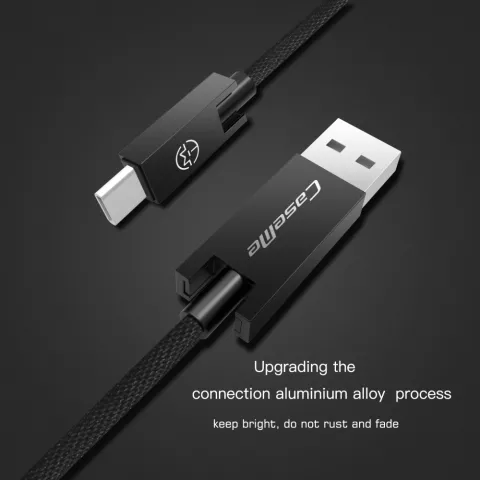 Caseme USB-zu-USB-C-Kabel 1,2 m - Ladekabel schwarz