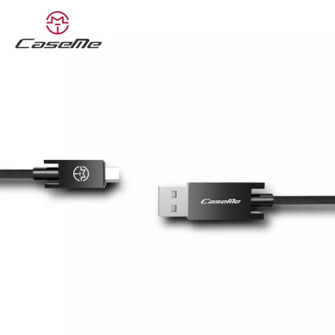 Caseme USB-zu-USB-C-Kabel 1,2 m - Ladekabel schwarz