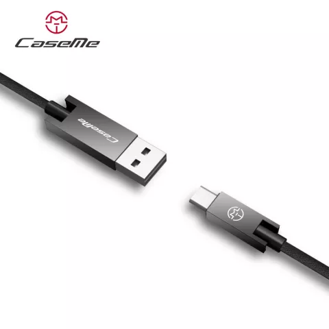 Caseme USB zu USB C Kabel 25 cm - Ladekabel schwarz