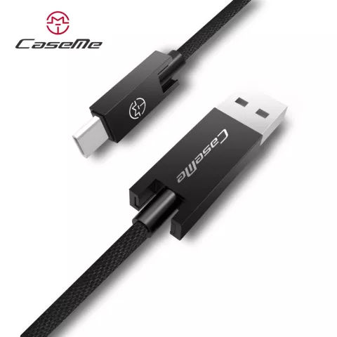 Caseme USB zu USB C Kabel 25 cm - Ladekabel schwarz