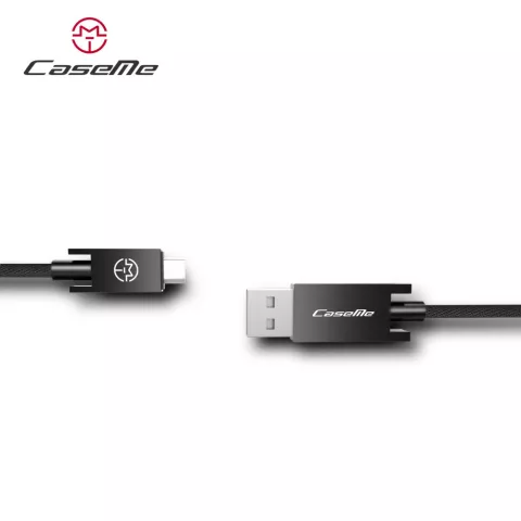 Caseme USB zu USB C Kabel 25 cm - Ladekabel schwarz