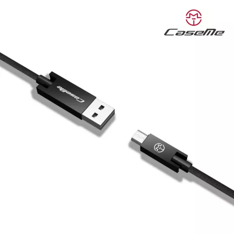 Caseme USB zu Micro USB Kabel 25 cm - Ladekabel schwarz Android