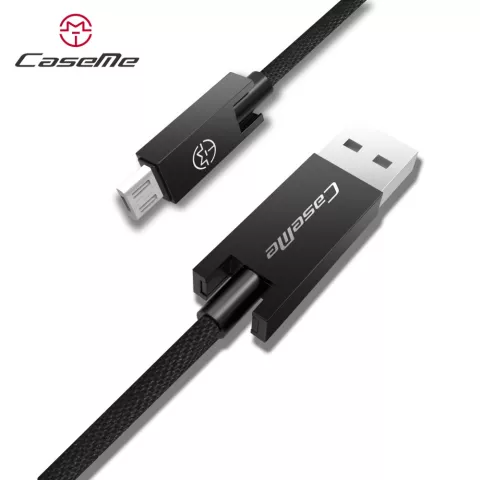 Caseme USB zu Micro USB Kabel 25 cm - Ladekabel schwarz Android