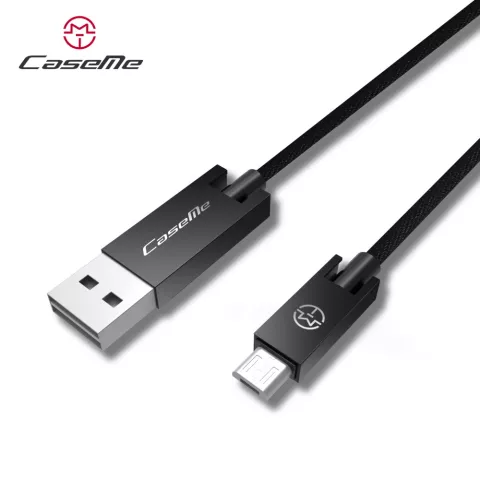 Caseme USB zu Micro USB Kabel 1,2 Meter - Ladekabel schwarz Android