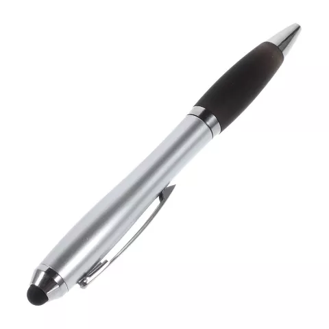 Stift und Kugelschreiber 2 in 1 Schreib- und Touchscreen-Steuerung - Schwarz und Silber