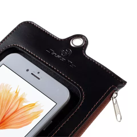 Caseme Leder Touch Pouch H&uuml;lle Universal - Schwarz