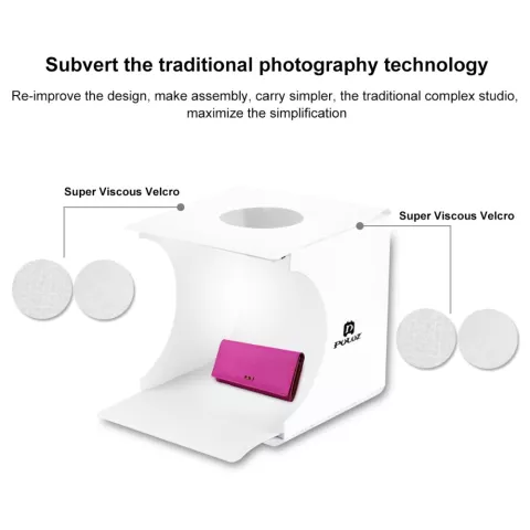 Puluz faltbare Photo Studio Lightroom Box LED - tragbares Zelt 6 Farben Hintergrund