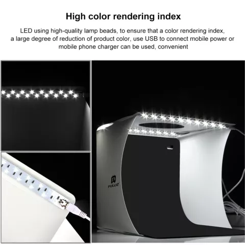 Puluz faltbare Photo Studio Lightroom Box LED - tragbares Zelt 6 Farben Hintergrund