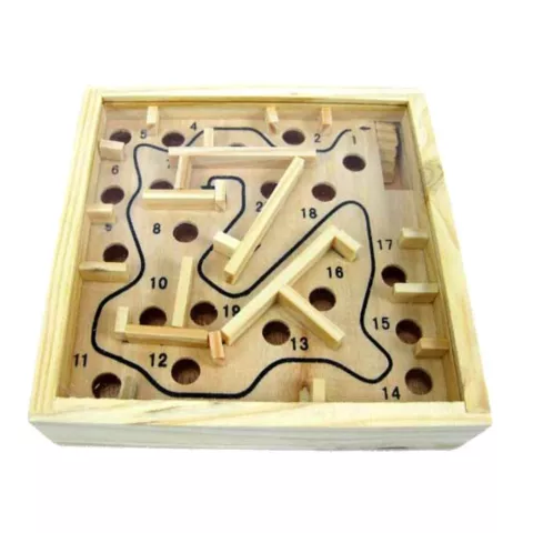 Holzmarmor-Puzzle - Maze Maze Balance