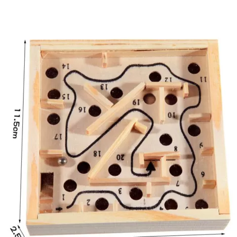 Holzmarmor-Puzzle - Maze Maze Balance