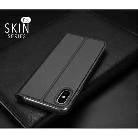 DUX DUCIS Skin Pro Serie - Lederbezug iPhone X XS - grau