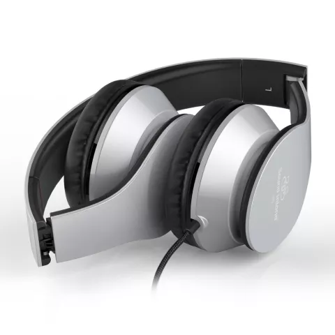 i60 Over-Ear kabelgebundene Stereo-Kopfh&ouml;rer - Mikrofon Metallic Silber