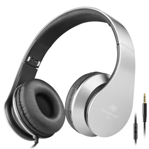 i60 Over-Ear kabelgebundene Stereo-Kopfh&ouml;rer - Mikrofon Metallic Silber