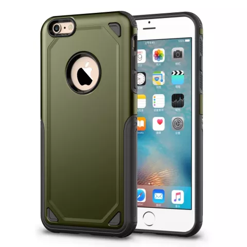 Pro Armor Shockproof iPhone 6 6s H&uuml;lle - Schutzh&uuml;lle Army Green - Zus&auml;tzlicher Schutz