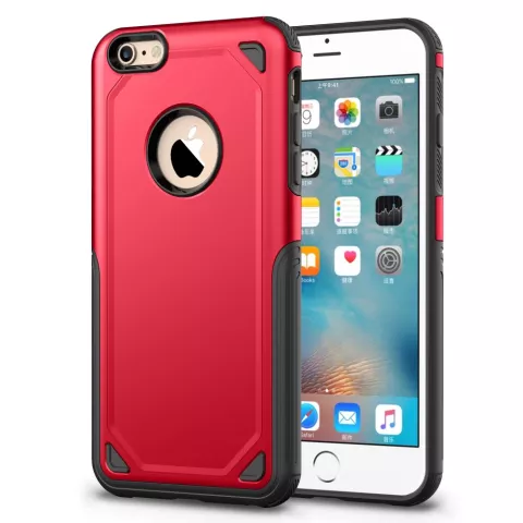 Pro Armor Shockproof iPhone 6 6s H&uuml;lle - Schutzh&uuml;lle Rot - Extra Schutz rot