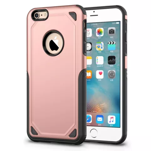 Pro Armor Shockproof iPhone 6 6s H&uuml;lle - Schutzh&uuml;lle Rose - Zus&auml;tzlicher Schutz