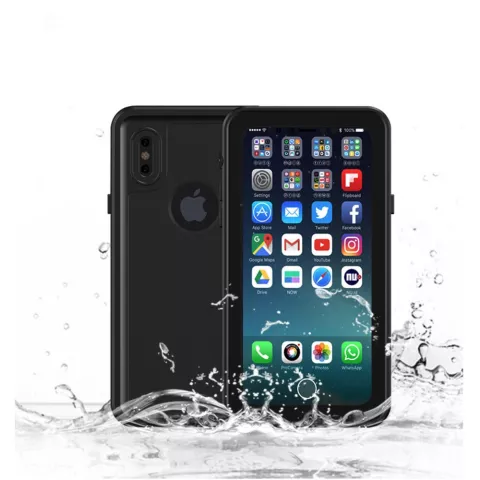 Wasserdichte iPhone X XS H&uuml;lle IP68 wasserdichte H&uuml;lle - Schwarz - Bis zu 2 Meter unter Wasser